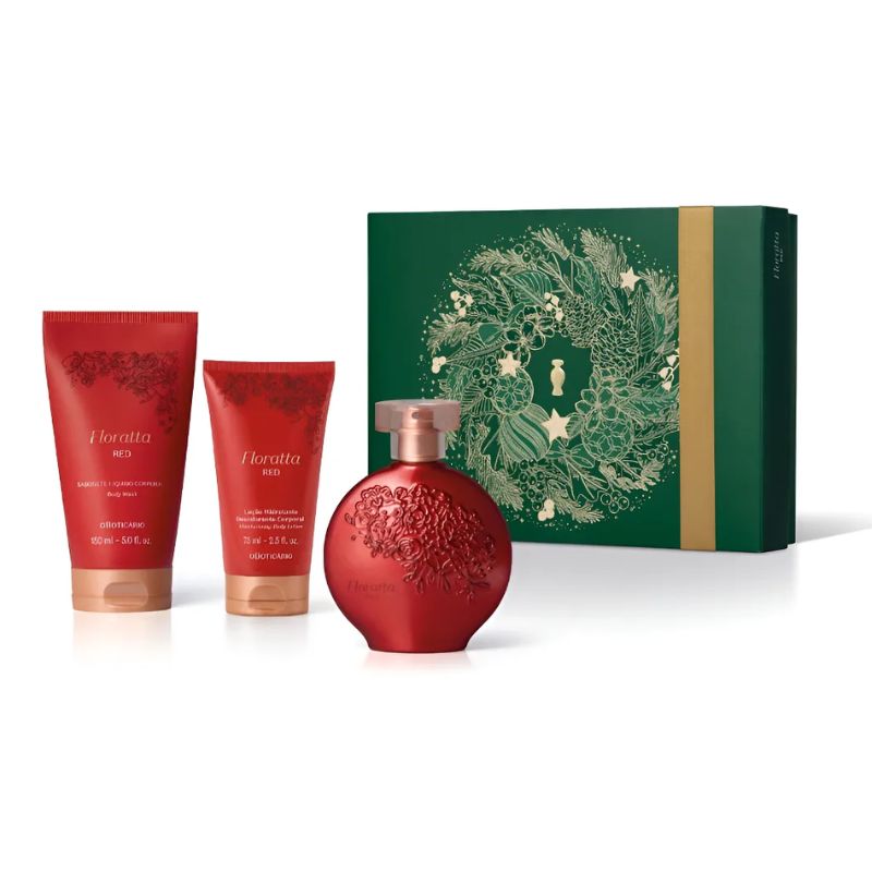 KIT PRESENTE FLORATTA RED (3 ITENS)